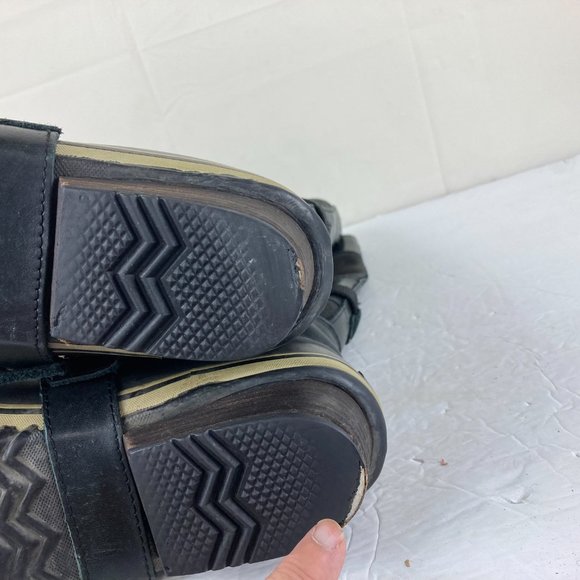 Sorel Conquest Carly Womens Sz 9.5 Leather Lace Up Winter Boots Black - Picture 14 of 15